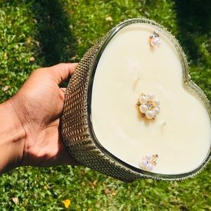Heart shaped scented candle